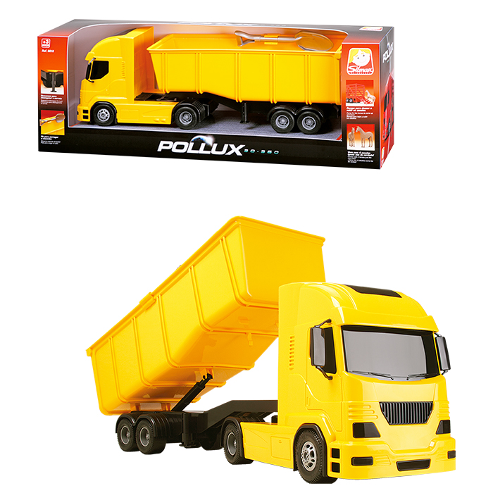 Caminhão Pollux WL 1200 Construction com Trator Retroescavadeira