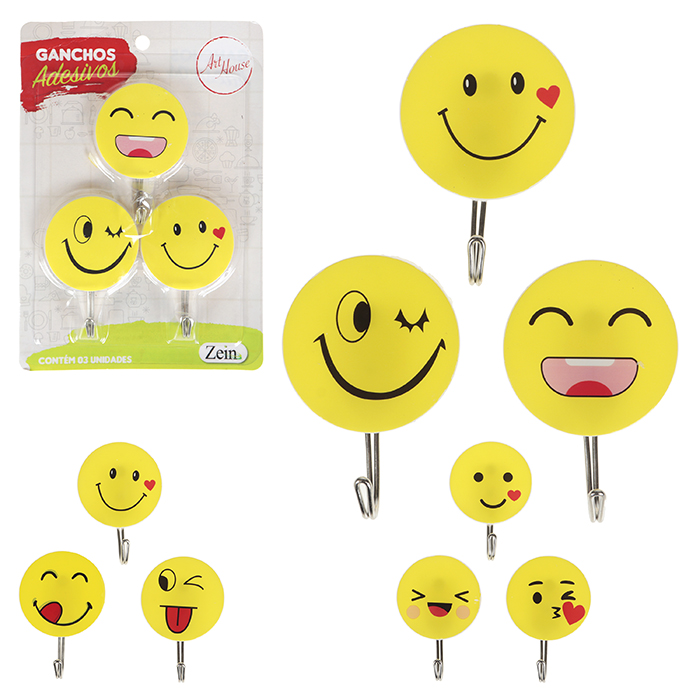 GANCHO ADES SMILE RED 3PCS
